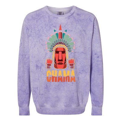 Chama Mma Bjj Boxing Muay Thai Kickboxing Fighter Colorblast Crewneck Sweatshirt