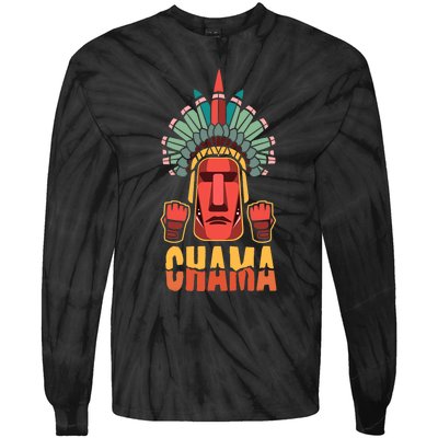 Chama Mma Bjj Boxing Muay Thai Kickboxing Fighter Tie-Dye Long Sleeve Shirt