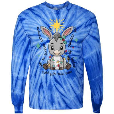 Con Mi Burrito Sabanero Mexican Tuki Tuki Donkey Latino Xmas Cute Gift Tie-Dye Long Sleeve Shirt