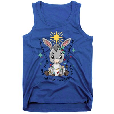 Con Mi Burrito Sabanero Mexican Tuki Tuki Donkey Latino Xmas Cute Gift Tank Top