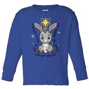 Con Mi Burrito Sabanero Mexican Tuki Tuki Donkey Latino Xmas Cute Gift Toddler Long Sleeve Shirt