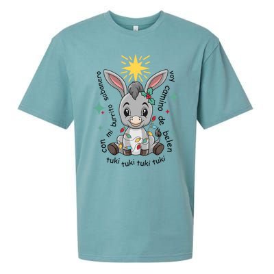 Con Mi Burrito Sabanero Mexican Tuki Tuki Donkey Latino Xmas Cute Gift Sueded Cloud Jersey T-Shirt