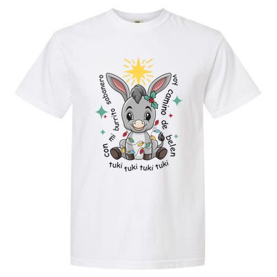 Con Mi Burrito Sabanero Mexican Tuki Tuki Donkey Latino Xmas Cute Gift Garment-Dyed Heavyweight T-Shirt