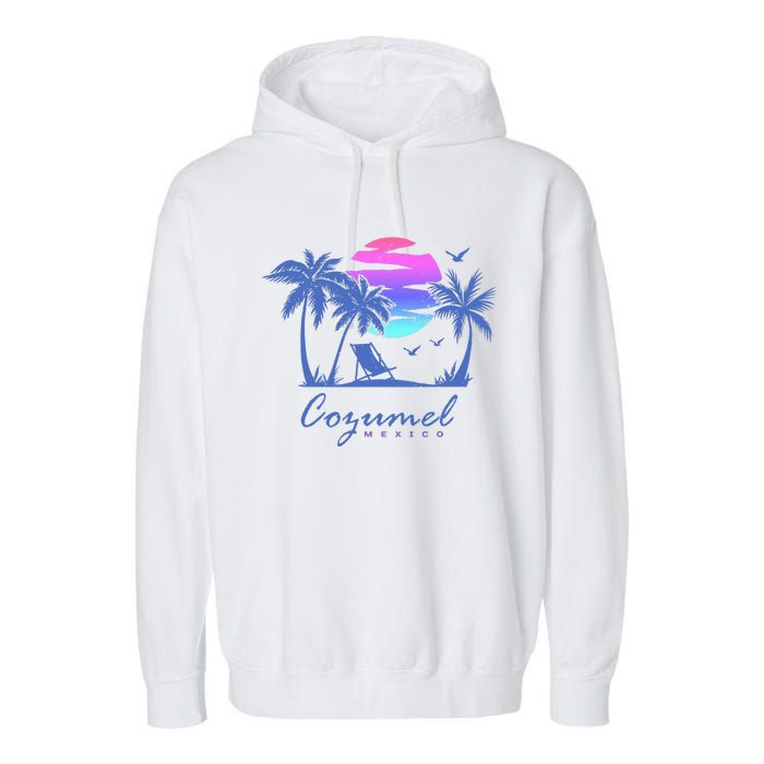 COZUMEL Mexico Beach Vacation Spring Break Honeymoon Vintage Garment-Dyed Fleece Hoodie