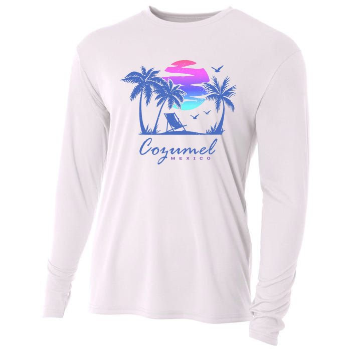 COZUMEL Mexico Beach Vacation Spring Break Honeymoon Vintage Cooling Performance Long Sleeve Crew