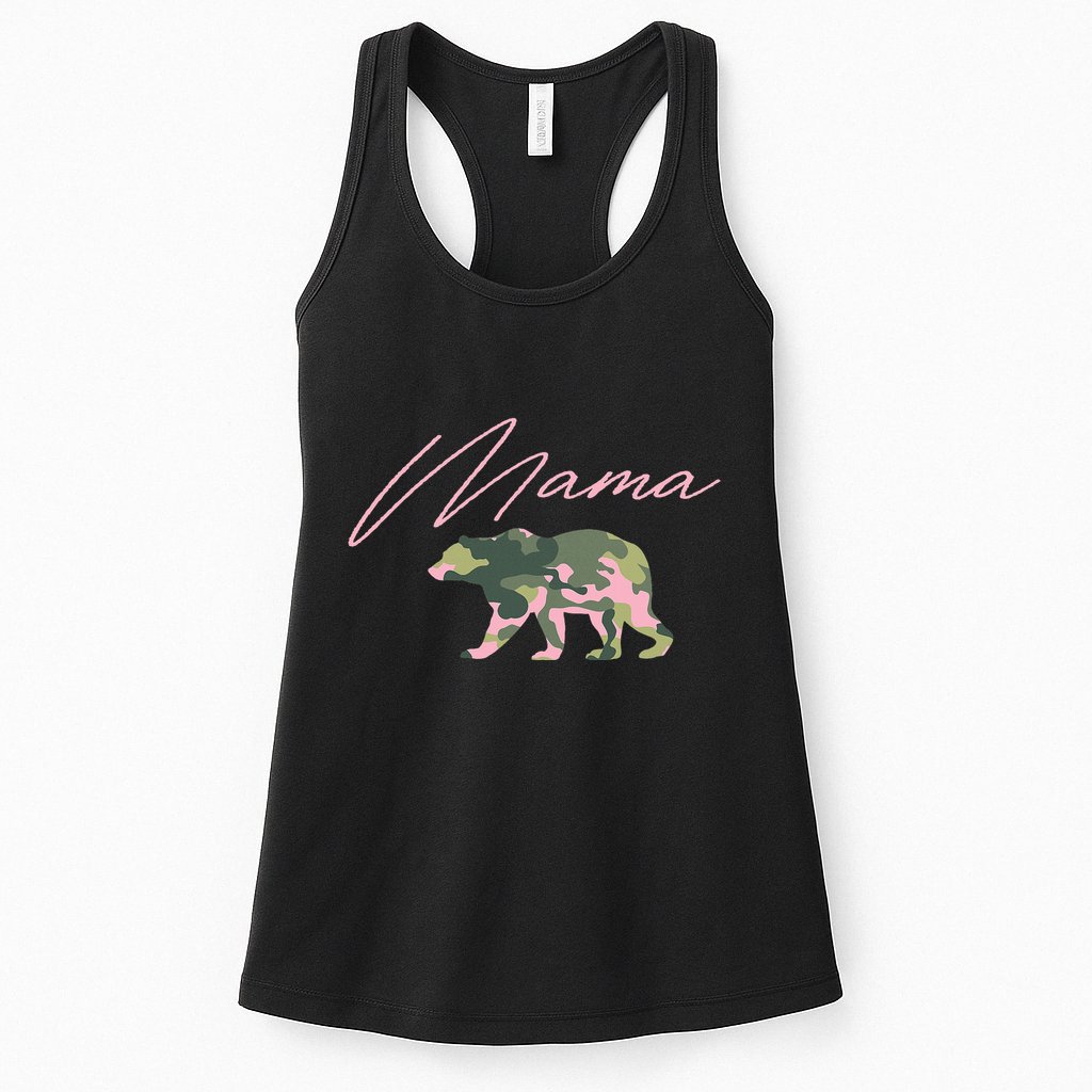 Camo Mama Bear Mama Bear Camo Bear Family Womens Tank Top