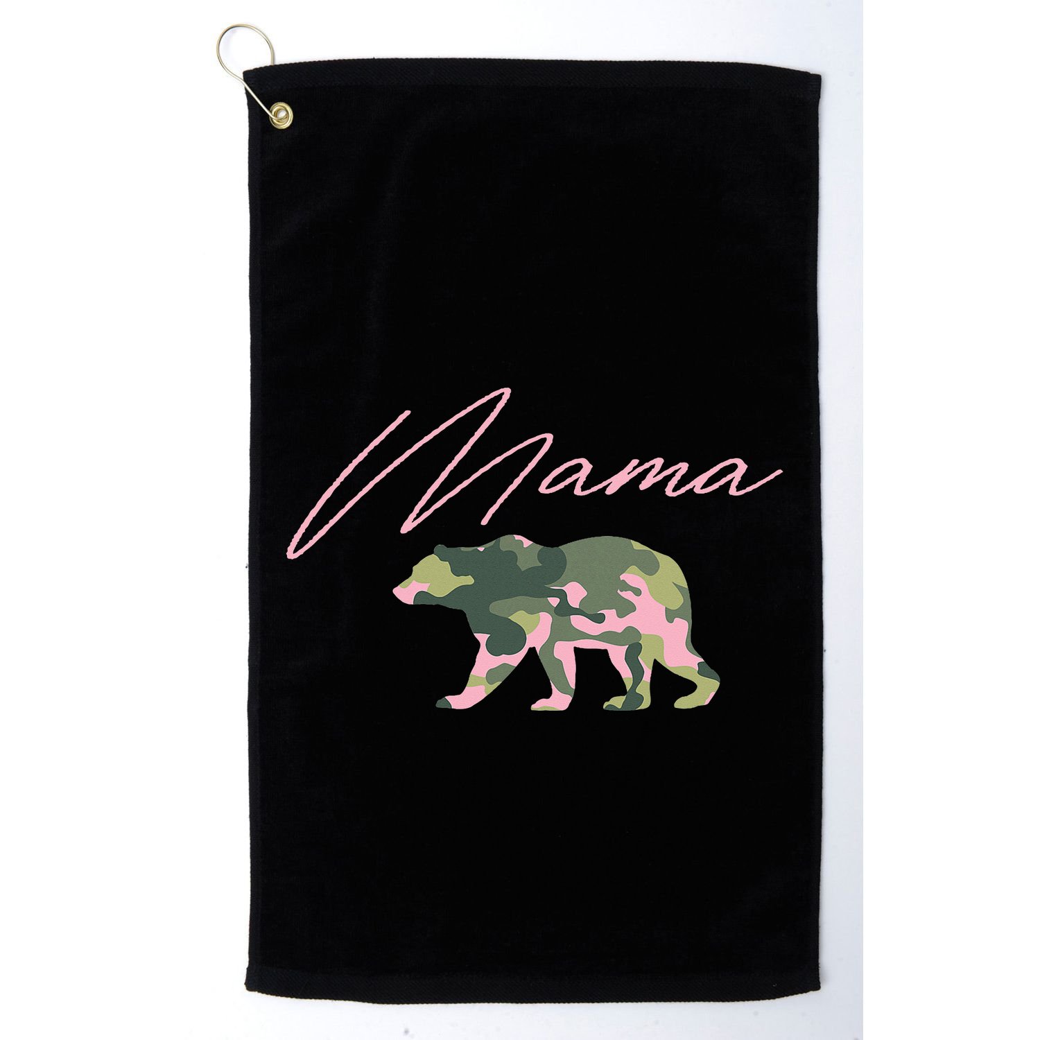 Camo Mama Bear Mama Bear Camo Bear Family Golf Towel