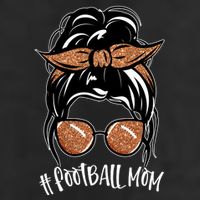 Cute Messy Bun Football Mom 7 Panel Mesh Trucker Snapback Hat