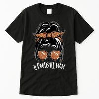 Cute Messy Bun Football Mom Tall T-Shirt