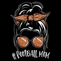 Cute Messy Bun Football Mom Tall T-Shirt