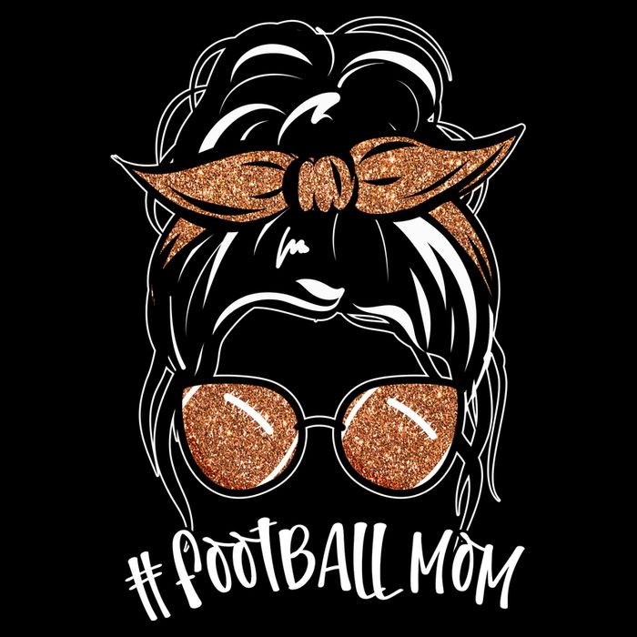 Cute Messy Bun Football Mom Tall T-Shirt