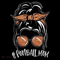 Cute Messy Bun Football Mom Flatbill Hat