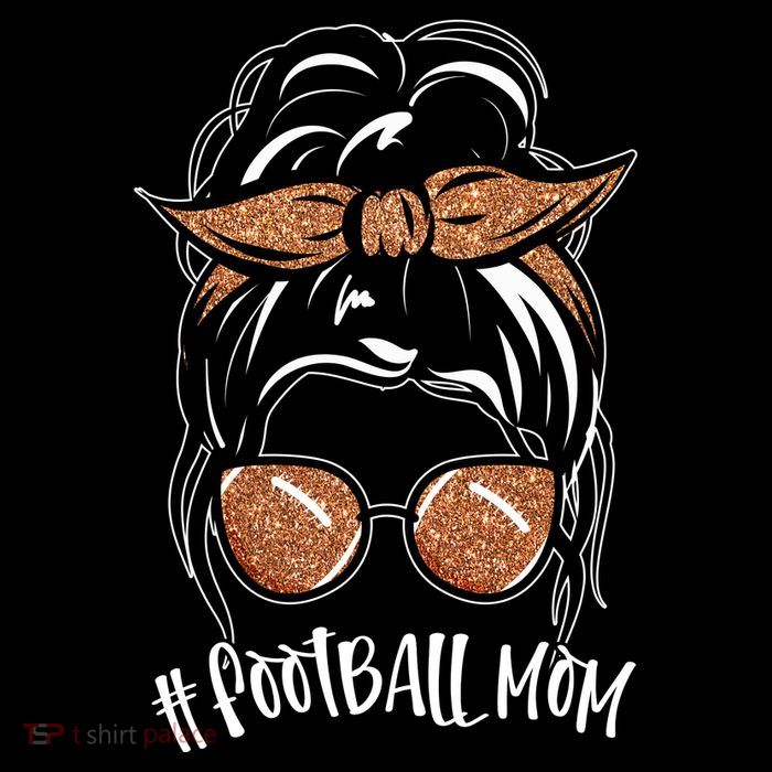 Cute Messy Bun Football Mom Flatbill Hat