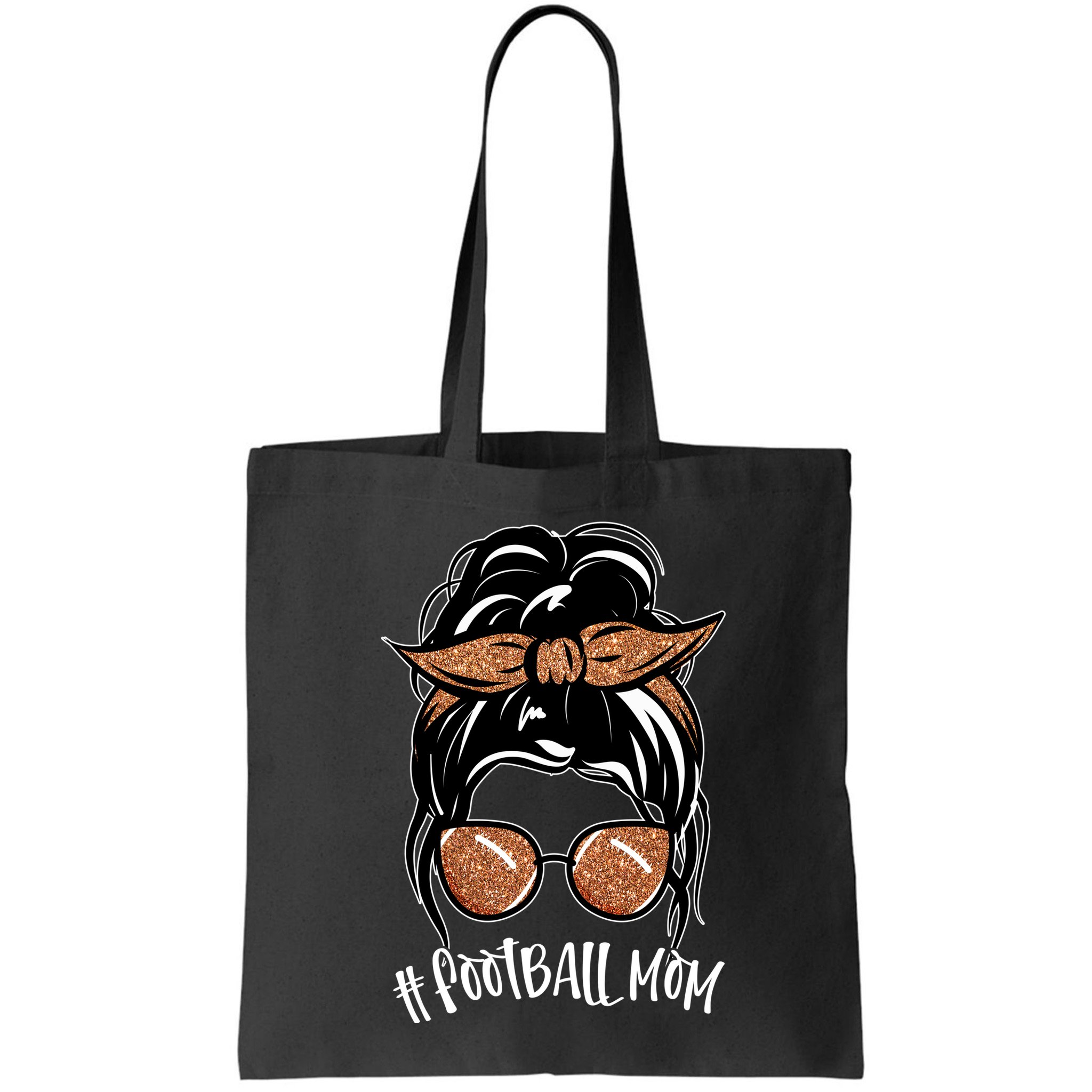 Cute Messy Bun Football Mom Bag