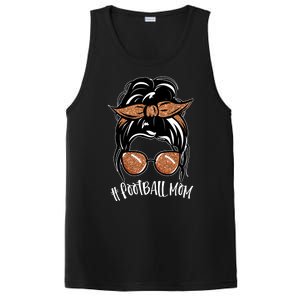 Cute Messy Bun Football Mom PosiCharge Competitor Tank