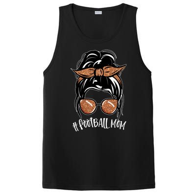 Cute Messy Bun Football Mom PosiCharge Competitor Tank