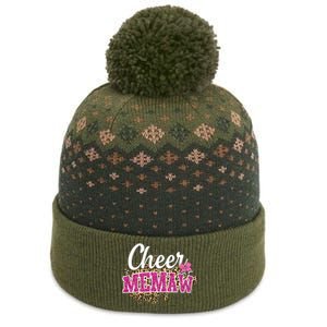 Cheer Memaw Biggest Fan Leopard Print And Pom Pom Gift The Baniff Cuffed Pom Beanie