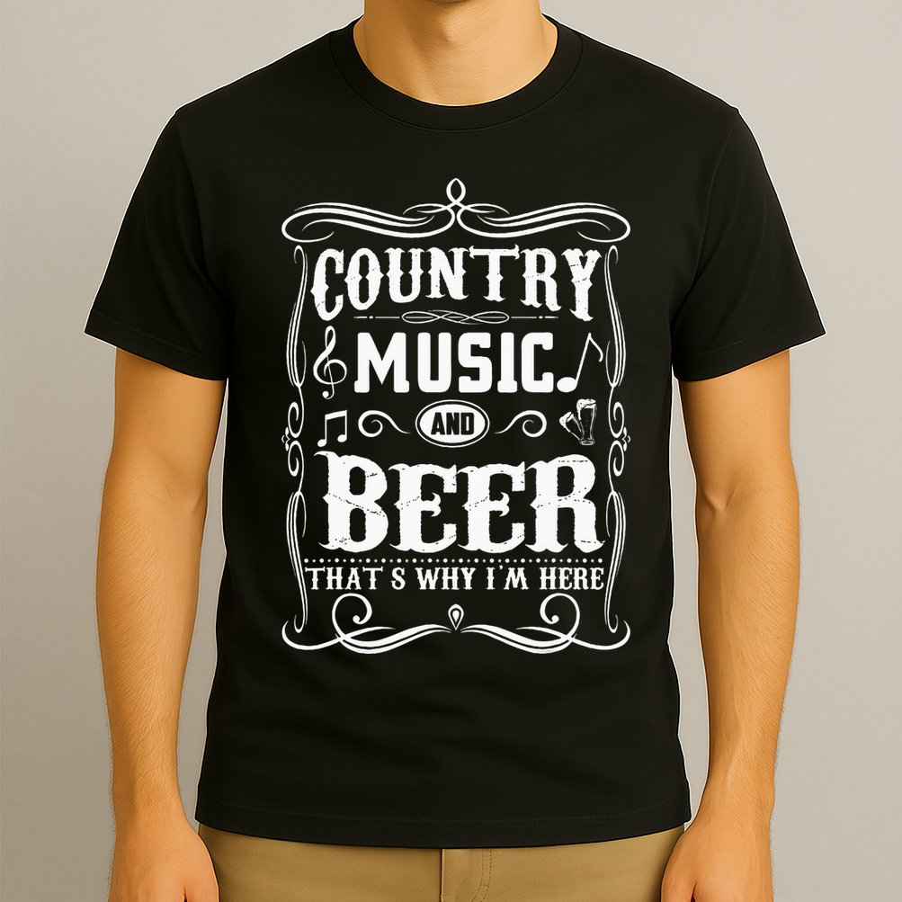 Country Music & Beer ThatS Why IM Here Beer & Music Lover T-Shirt