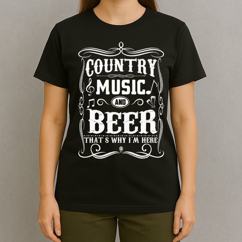 Country Music & Beer ThatS Why IM Here Beer & Music Lover T-Shirt