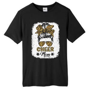 Cute Messy Bun Cheer Mom Funny Leopard Bandana Mother's Day Tall Fusion ChromaSoft Performance T-Shirt