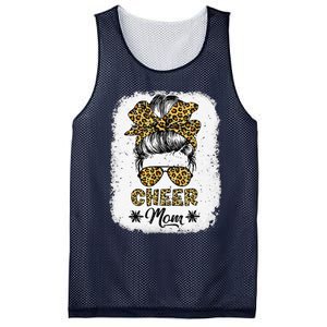 Cute Messy Bun Cheer Mom Funny Leopard Bandana Mother's Day Mesh Reversible Basketball Jersey Tank