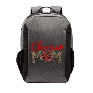 Cheer Mom Biggest Fan Leopard Print Black And Red Pom Pom Gift Vector Backpack