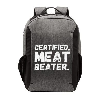 Certified Meat Beater Funny Saying Quote Premium Vector Backpack