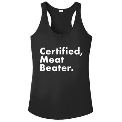 Certified Meat Beater Funny And Cool Ladies PosiCharge Competitor Racerback Tank