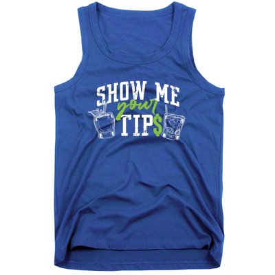 Cocktail Mixologist Bartender Show Me Your Tips Gift Tank Top