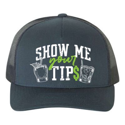 Cocktail Mixologist Bartender Show Me Your Tips Gift Yupoong Adult 5-Panel Trucker Hat