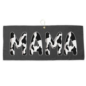 Cow Mama Birthday Family Matching Mothers Day Farm Large Microfiber Waffle Golf Towel