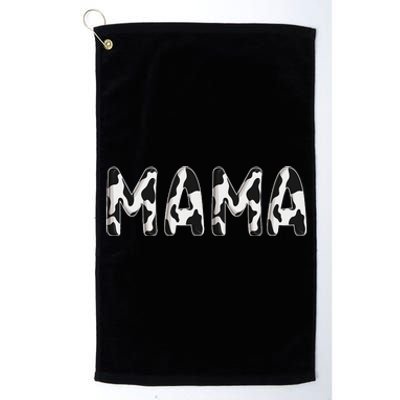 Cow Mama Birthday Family Matching Mothers Day Farm Platinum Collection Golf Towel