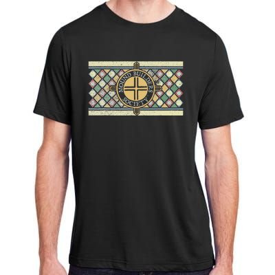 Colorful Mound Builders Society Logo Design Native American Adult ChromaSoft Performance T-Shirt