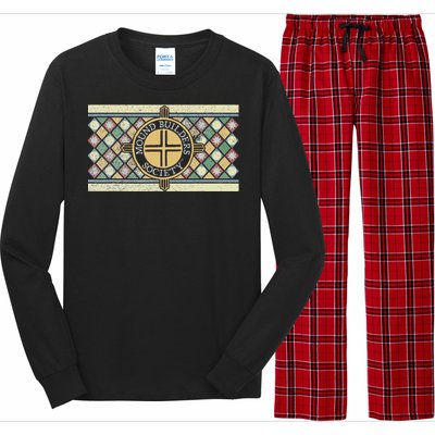 Colorful Mound Builders Society Logo Design Native American Long Sleeve Pajama Set