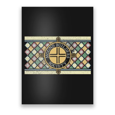 Colorful Mound Builders Society Logo Design Native American Poster