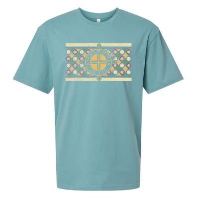 Colorful Mound Builders Society Logo Design Native American Sueded Cloud Jersey T-Shirt