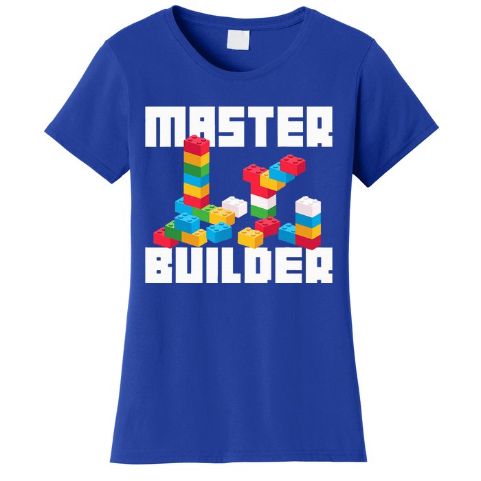 Cool Master Builder Funny Building Blocks Gift Women's T-Shirt