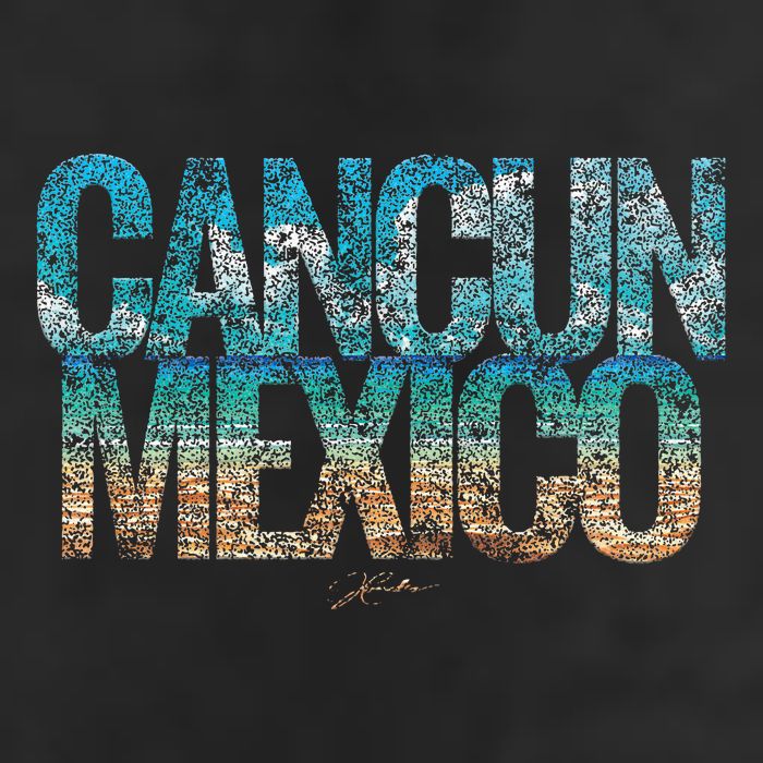 Cancun Mexico Beach 7 Panel Mesh Trucker Snapback Hat