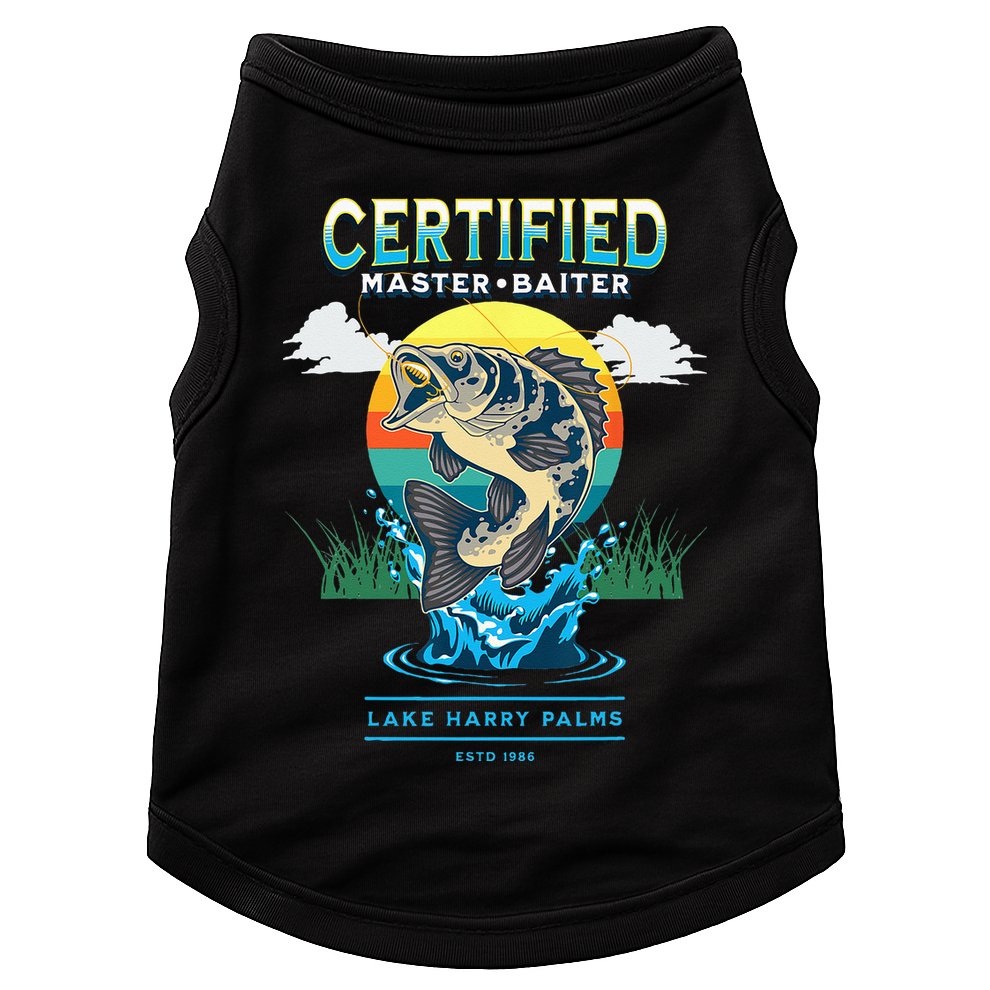 Certified Master Baiter Funny Fishing Doggie Tank
