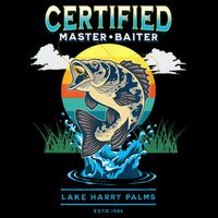 Certified Master Baiter Funny Fishing Cooling Performance Crew T-Shirt