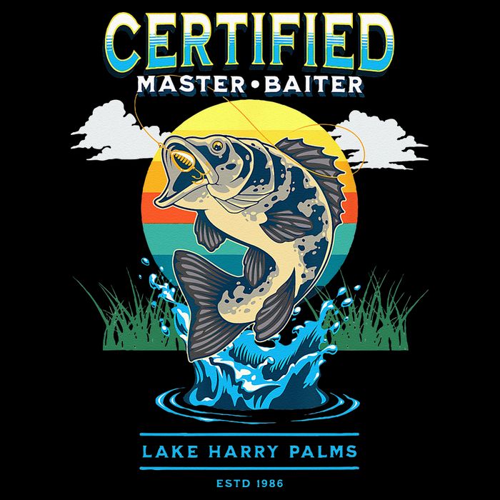 Certified Master Baiter Funny Fishing Cooling Performance Crew T-Shirt