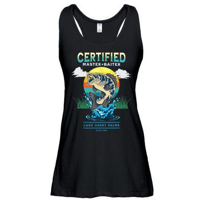 Certified Master Baiter Funny Fishing Ladies Essential Flowy Tank