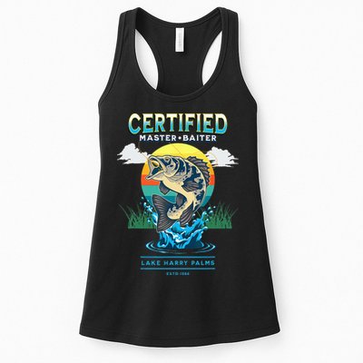 Certified Master Baiter Funny Fishing Womens Tank Top