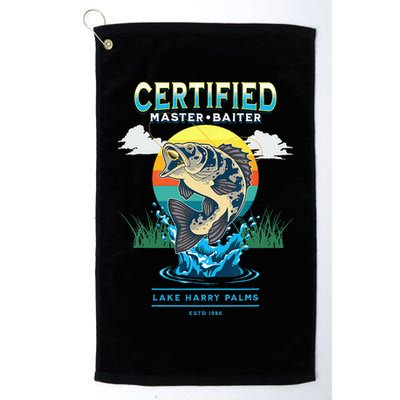 Certified Master Baiter Funny Fishing Golf Towel