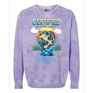 Certified Master Baiter Funny Fishing Colorblast Crewneck Sweatshirt