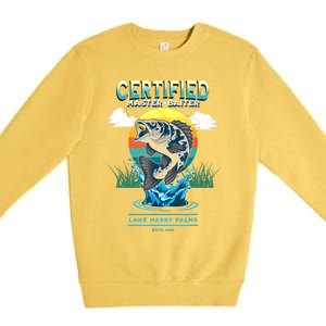 Certified Master Baiter Funny Fishing Premium Crewneck Sweatshirt