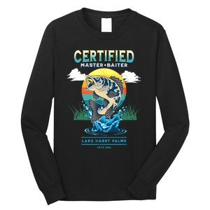 Certified Master Baiter Funny Fishing Long Sleeve Shirt