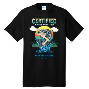 Certified Master Baiter Funny Fishing Tall T-Shirt