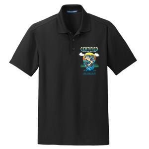 Certified Master Baiter Funny Fishing Dry Zone Grid Polo