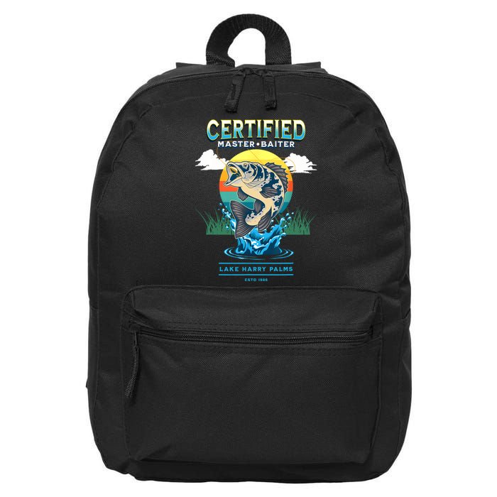 Certified Master Baiter Funny Fishing 16 in Basic Backpack